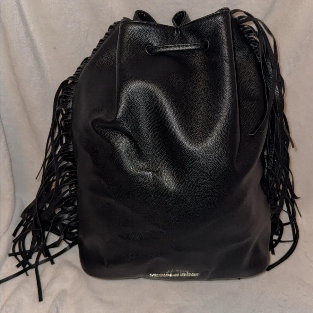 Victoria's Secret Black Fringe Backpack